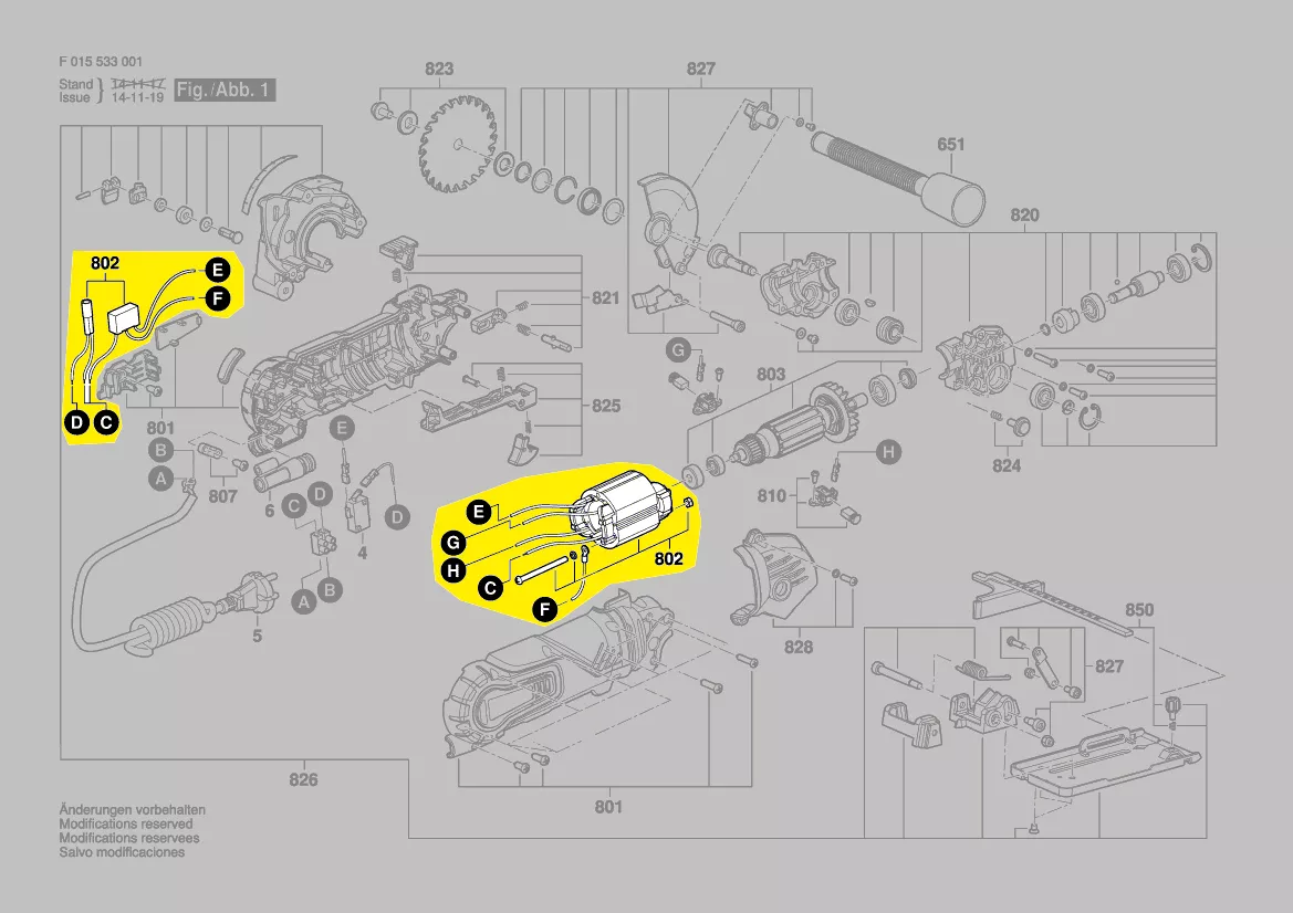 Stator réf. 2 610 Z06 173 SKIL